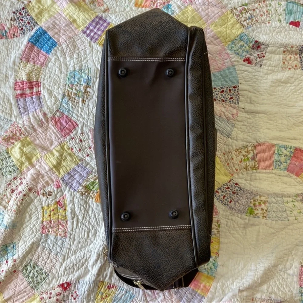 Vintage Oscar De La Renta | Faux Leather Pebbled‎ Luggage Travel Bag